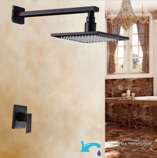 Unterputz-Duschsystem EYN PT79456 mit LED-Regenbrause in Schwarz oder Goldfarben