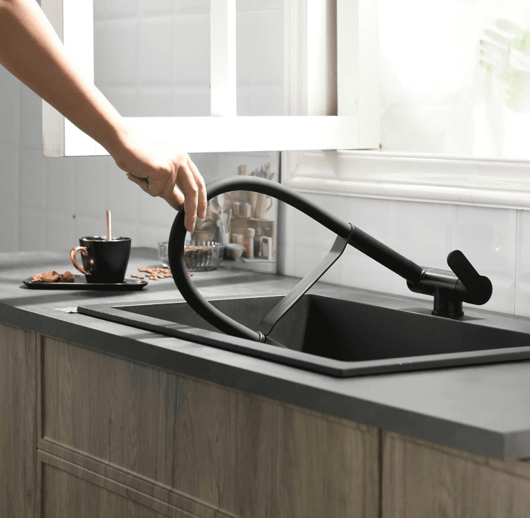 Klappbare Küchenarmatur ELITE EDITION KW1202 mit Ausziehbrause in mehreren Farbausführungen KW1202 — 1