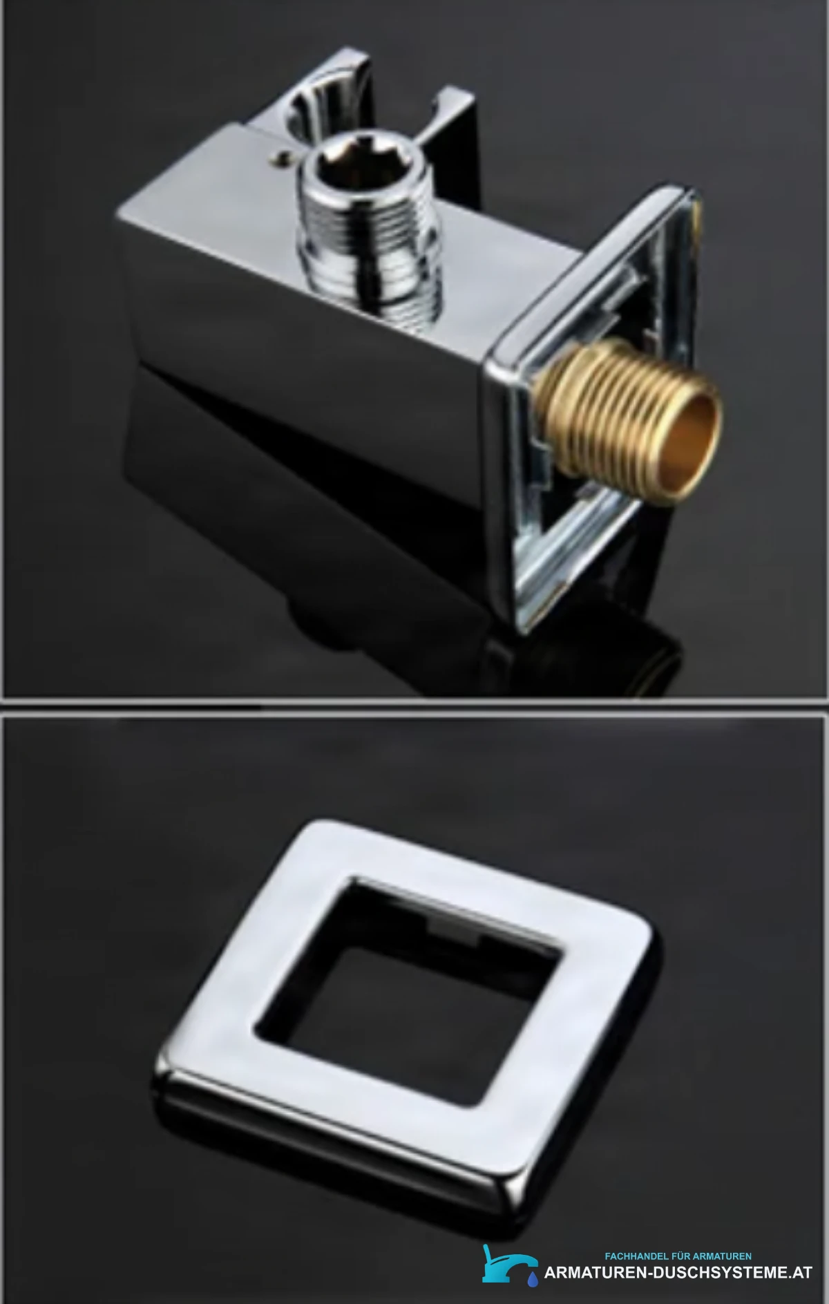 Unterputz-Duschsystem ELITE EDITION BCS1557 in Schwarz oder Mattschwarz mit LED, Wasserfall, Massagedüsen und Thermostat