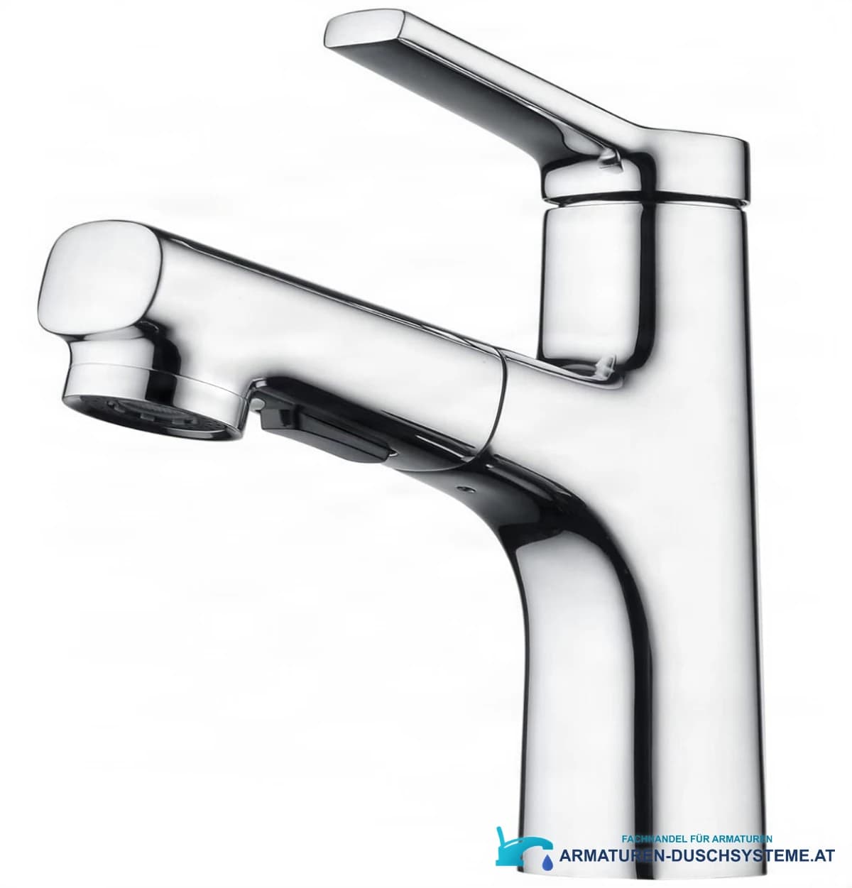 Ausziehbare Badarmatur KZI8705 in glänzendem Chrom