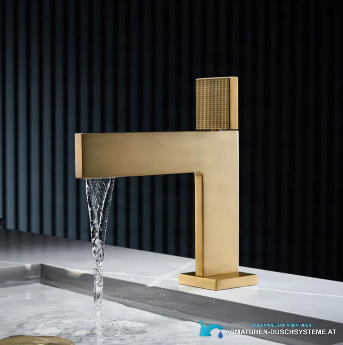 Luxuriöse Badarmatur ELITE EDITION BS1420 in gebürstetem Gold