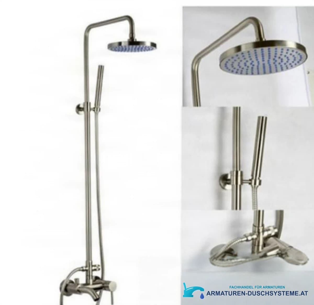 Duschsystem mit mehreren Strahlarten NSN07693 in gebürstetem Nickel