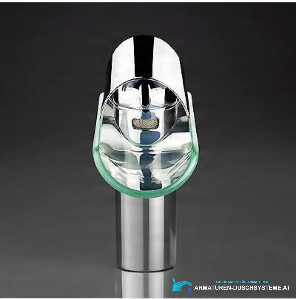 Waschtischarmatur EYN 5007 in Chrom mit transparenter Glasschütte