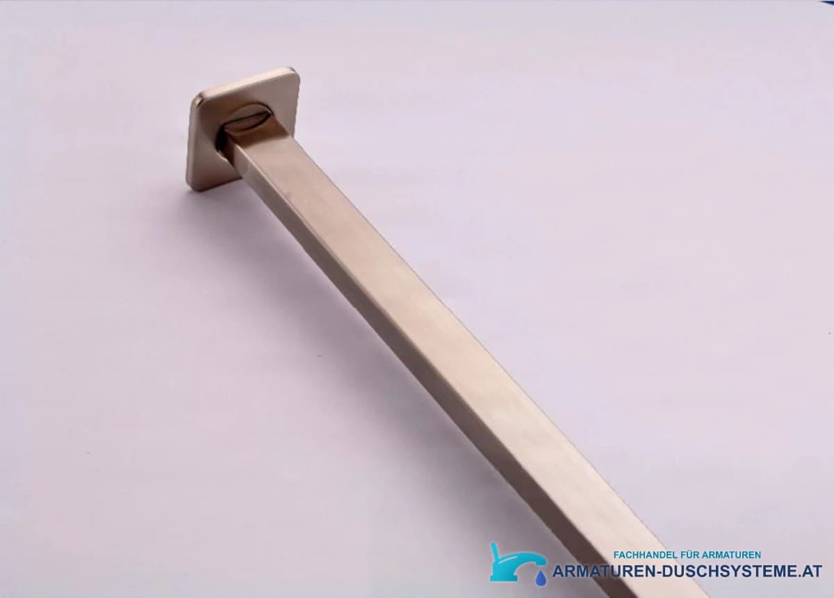Unterputz-Duschpaneel aus Nickel PT61497 — gerader Brausearm mit Wandplatte
