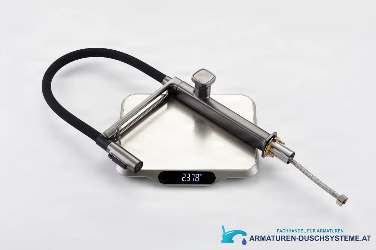 Küchenarmatur ELITE EDITION KF1689 3-in-1 mit Ausziehbrause in mehreren Farbausführungen wie Graphitgrau und Schwarz