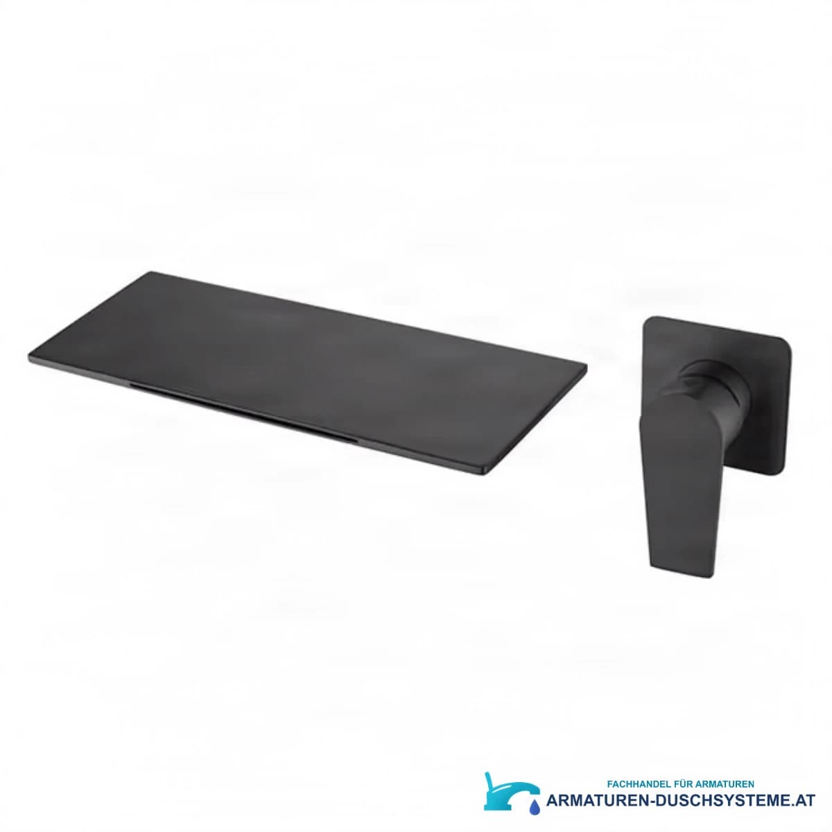 Wand-Wasserfallmischer BSW1722 mit separatem Hebel in mattem Schwarz