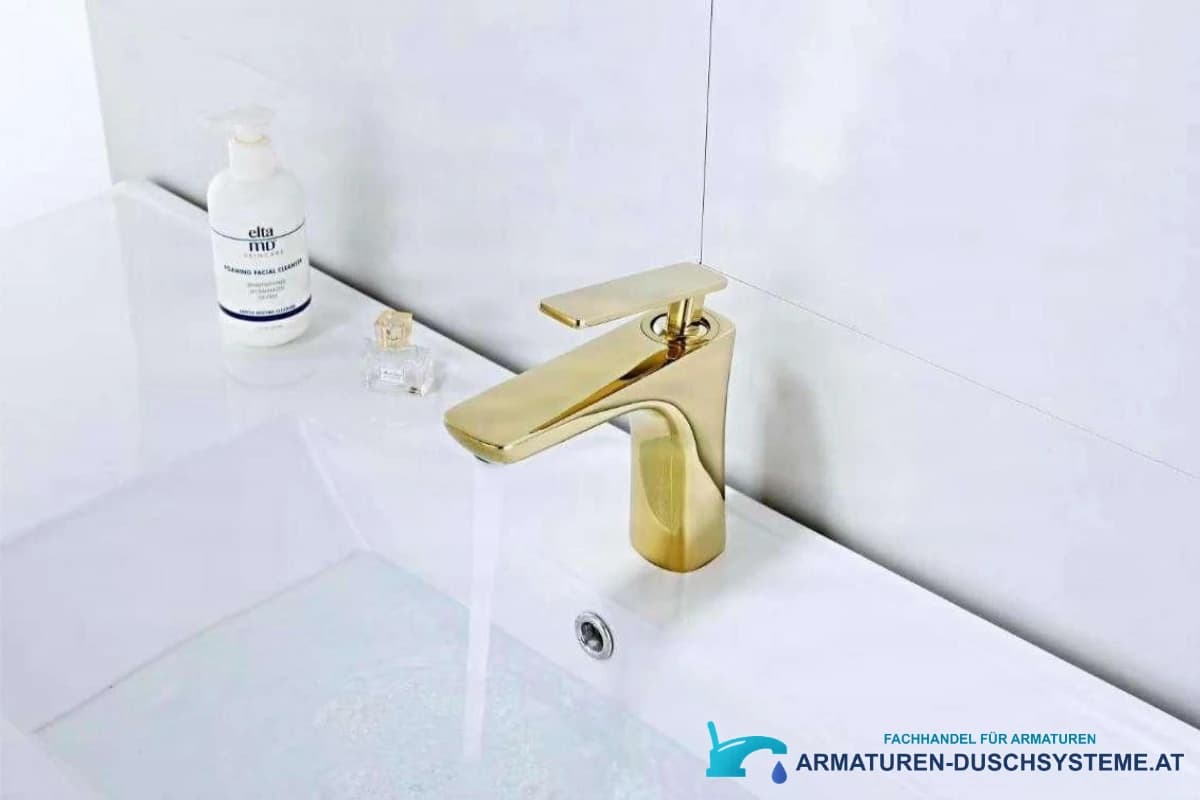 Goldene Badezimmerarmatur GU2239 in hochglänzender Ausführung