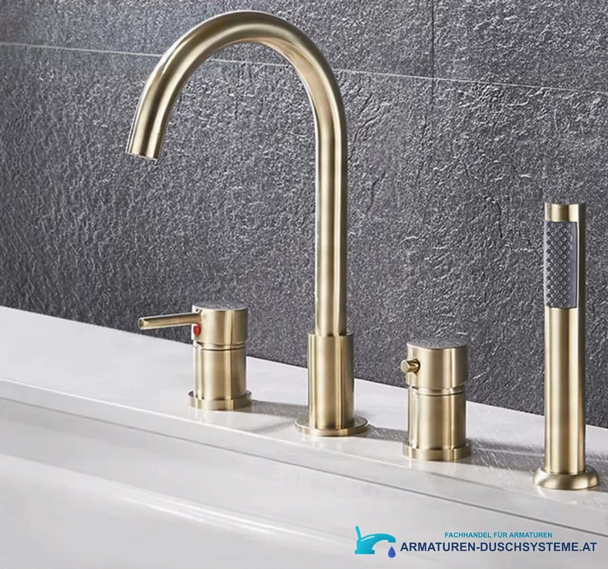 Badewannenarmatur EY KM1834-bgx in gebürstetem Gold