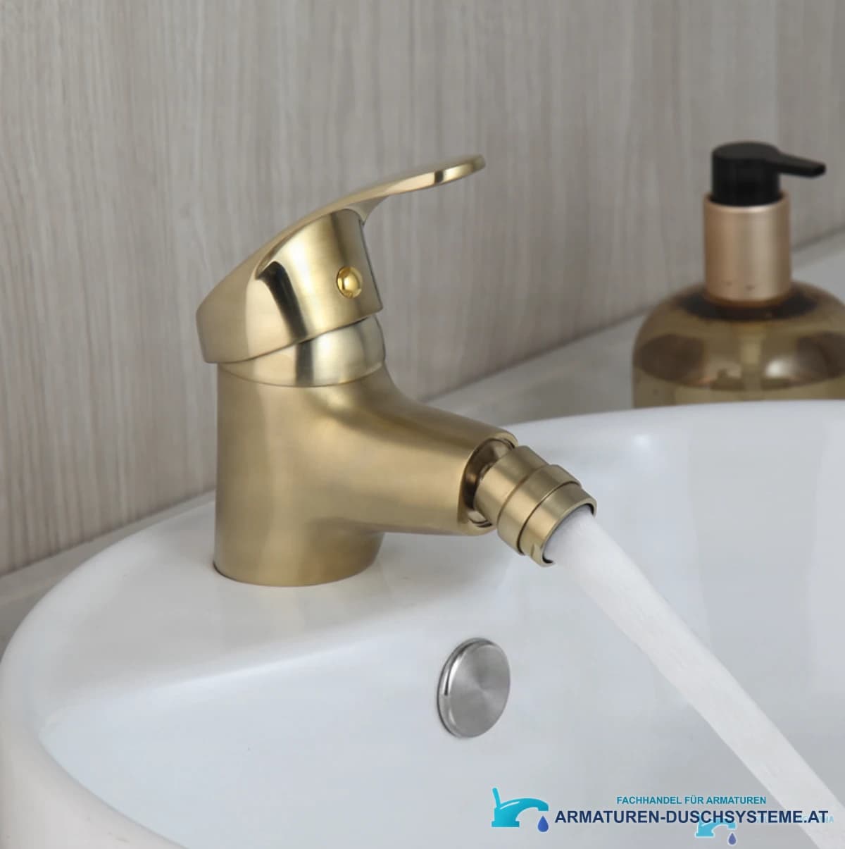 Mattgoldene Badarmatur für Bidet BBG0953 in gebürstetem Gold