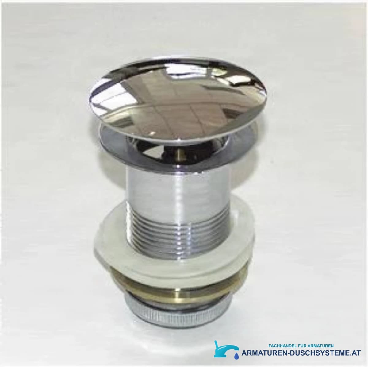 Pop-up-Siphon für Waschbecken woo-1491 – runder Chromverschluss