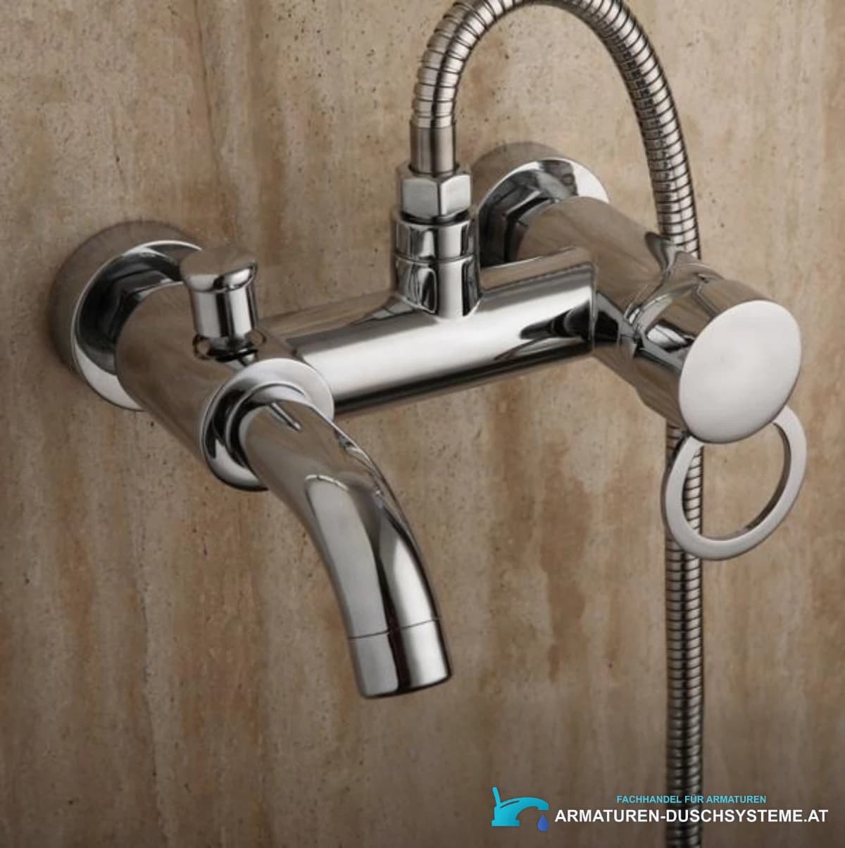 Wand-Badewannenarmatur EYN SK2264 in poliertem Chrom