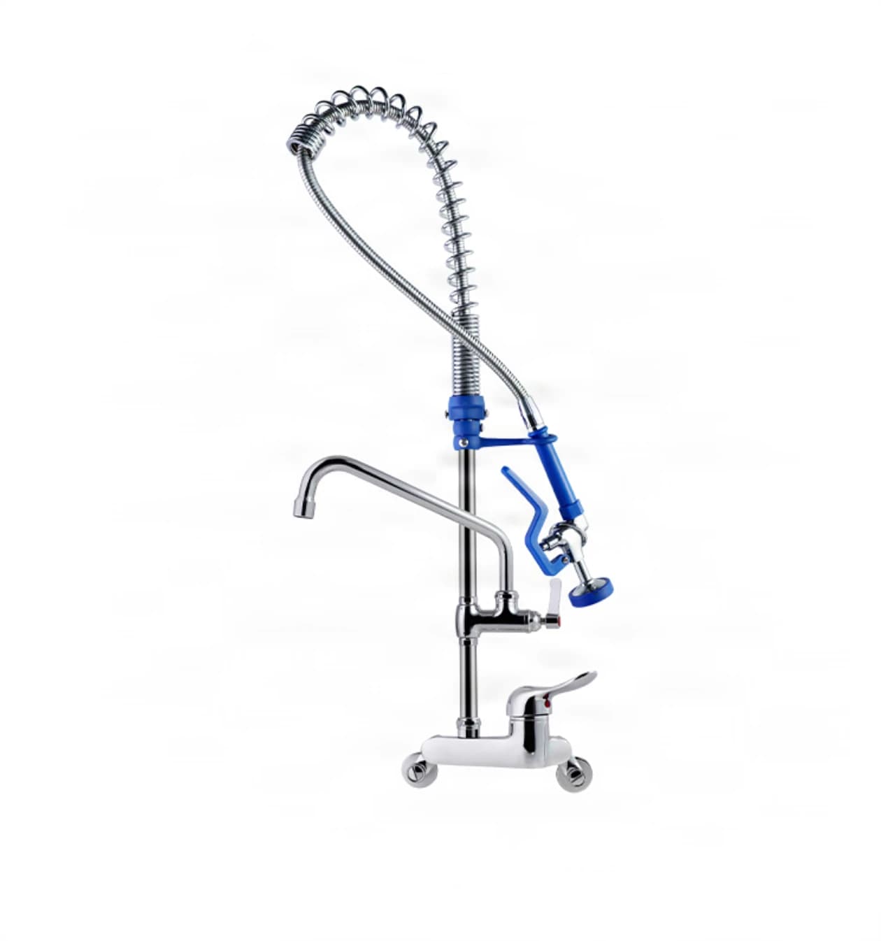 Gewerbe-Küchenarmatur ELITE EDITION PRO1399 zur Wandmontage mit Ausziehbrause, Schwenkauslauf und Chrom-Finish PRO1399 — 1